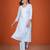 Thread Pure Cotton Straight Kurta Pant and Dupatta Set