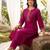 Women Ethnic Motifs Regular Beads and Stones Kurta with Trousers