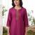 Women Ethnic Motifs Regular Beads and Stones Kurta with Trousers