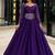 purple cotton embroidered stone work ghagra choli