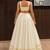 ivory cotton embroidered mirror work ghagra choli