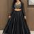 black cotton embroidered mirror work ghagra choli