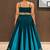 teal cotton plain sequins work ghagra choli