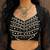 black cotton embroidered mirror work ghagra choli