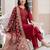 Women Ethnic Motifs Regular Thread Work Kurta with Trousers & With Dupatta