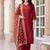Women Ethnic Motifs Regular Thread Work Kurta with Trousers & With Dupatta