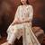 Floral Printed Pleated Thread Work Cotton Kurta with Trousers & With Dupatta
