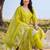 Women Floral Embroidered Regular Chikankari Kurta with Trousers & With Dupatta