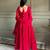 Embroidered Fox Georgette Flared Anarkali Pant and Dupatta Set