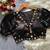 Black navratri satin silk blend mirror work blouse