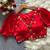 Red navratri satin silk blend mirror work blouse