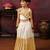 Cream kasavu skirt and one shoulder top