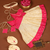 Pink and gold tissue  frock