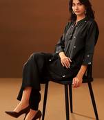 Women Ethnic Motifs Embroidered Regular Thread Work Kurta with Palazzos