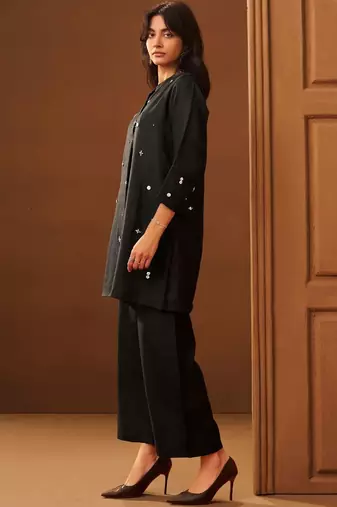 Women Ethnic Motifs Embroidered Regular Thread Work Kurta with Palazzos
