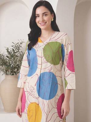 Women Printed Regular Pure Cotton Kurta with Trousers 5