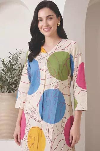 Women Printed Regular Pure Cotton Kurta with Trousers