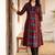 Women Ethnic Motifs Printed Pleated Thread Work Cotton Kurta with Trousers