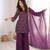 Women's Gorgeous Embroidery Work Crunchy Silk Fabric Straight Kurta Pant and Dupatta Set