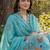 Women Floral Printed Regular Thread Work Pure Cotton Kurta with Trousers & With Dupatta