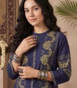 Women Ethnic Motifs Printed Regular Pure Cotton Kurta with Palazzos