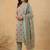 Women Floral Printed Regular Thread Work Kurta with Trousers & With Dupatta