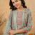 Women Floral Printed Regular Thread Work Kurta with Trousers & With Dupatta