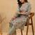 Women Floral Printed Regular Thread Work Kurta with Trousers & With Dupatta