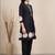 Women Dyed Tiered Thread Work Pure Cotton Kurta with Trousers
