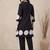 Women Dyed Tiered Thread Work Pure Cotton Kurta with Trousers
