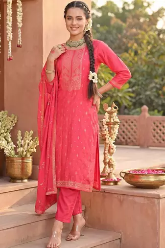 Women Ethnic Motifs Printed Regular Kurta with Trousers & With Dupatta