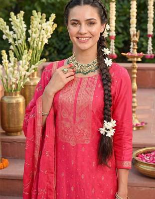 Women Ethnic Motifs Printed Regular Kurta with Trousers & With Dupatta 6