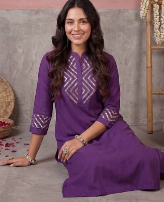 Women Ethnic Motifs Embroidered Regular Sequinned Kurta with Trousers 5