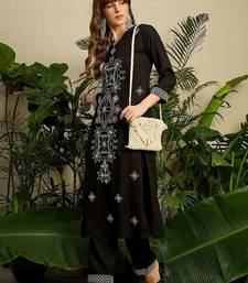 Women Ethnic Motifs Embroidered Regular Thread Work Kurta with Trousers