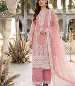 Light Pink Color Embroiery And Sequance Work Fuax Georgette Salwar Suit