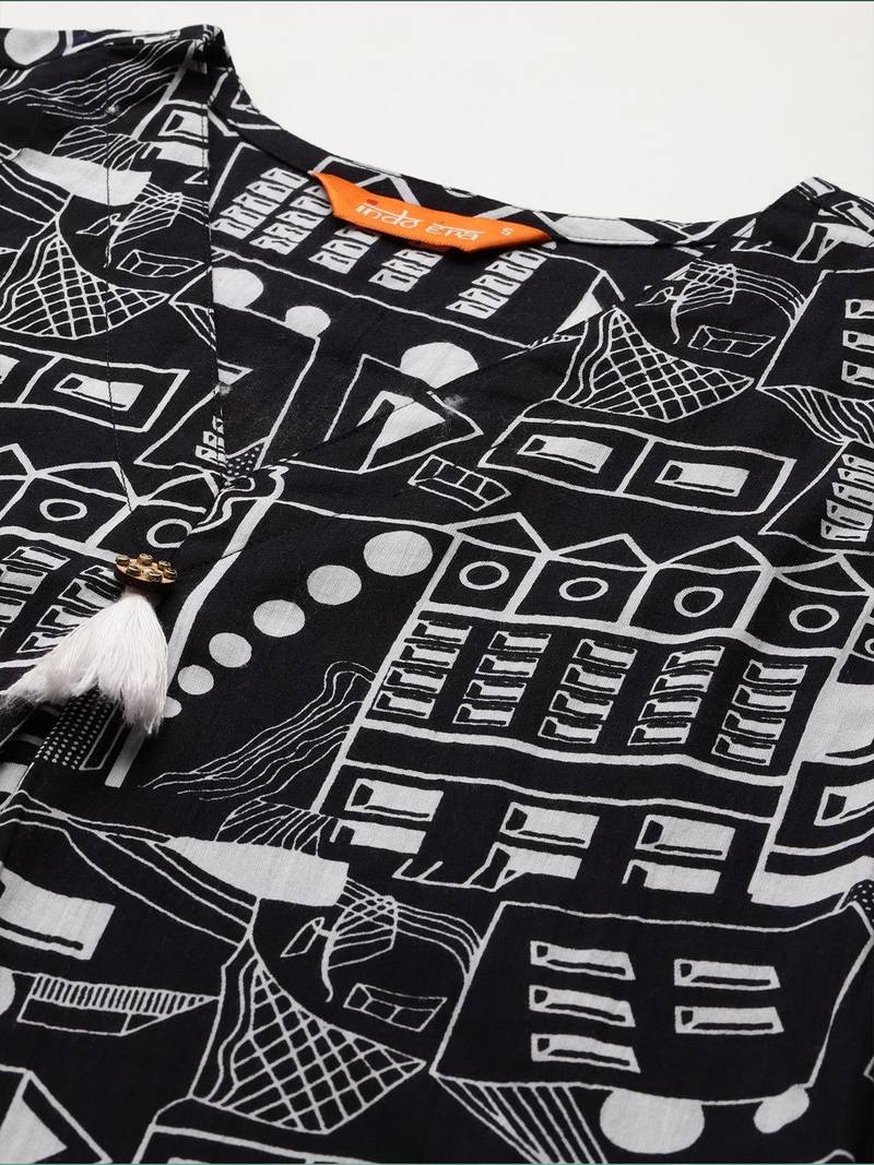 Women Printed Regular Pure Cotton Kurta with Trousers