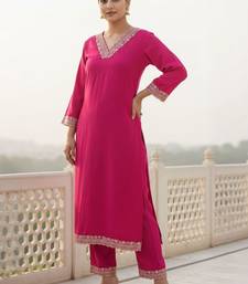 Women Ethnic Motifs Regular Thread Work Kurta with Trousers