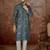 Mens multi linen geometric printed kurta