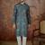 Mens multi linen geometric printed kurta