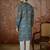 Mens multi linen geometric printed kurta