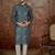 Mens multi linen geometric printed kurta
