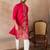 Mens pink viscose rayon solid emboidered straight kurta