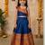 blue narayanipattu skirt and top