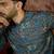 Mens multi linen geometric printed kurta with trouser