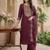 Women Ethnic Motifs Embroidered Regular Thread Work Liva Kurta with Trousers & With Dupatta