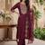 Women Ethnic Motifs Embroidered Regular Thread Work Liva Kurta with Trousers & With Dupatta