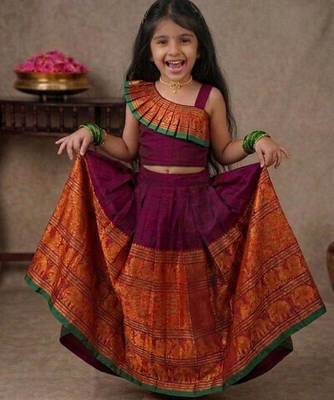 purple narayanipattu skirt and top 1