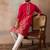 Mens pink viscose rayon solid emboidered straight kurta with trouser