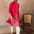 Mens pink viscose rayon solid emboidered straight kurta with trouser