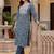 Women Ethnic Motifs Printed Regular Thread Work Pure Cotton Kurta with Trousers